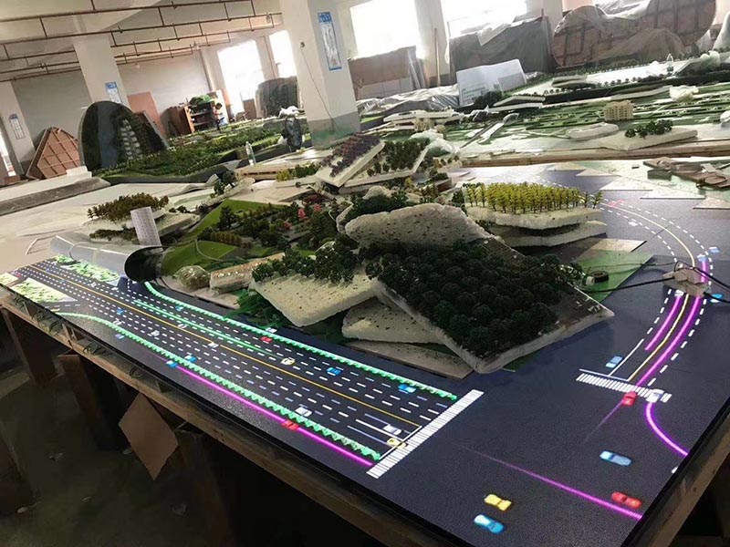 長沙市蘭亭樾沙盤模型屏室內P3